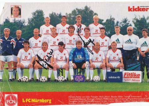 FC Nürnberg  1992/1993  Mannschaftsbild Fußball original signiert 