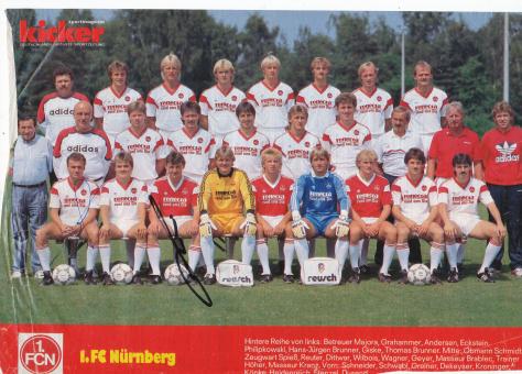FC Nürnberg  1987/1988  Mannschaftsbild Fußball original signiert 