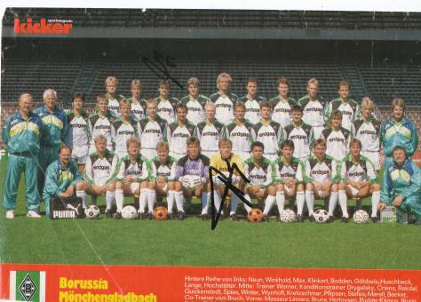 Borussia Mönchengladbach  1989/1990  Mannschaftsbild Fußball original signiert 