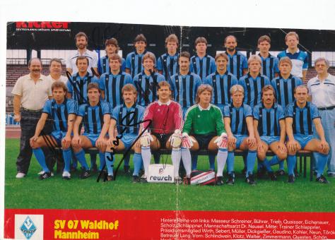 SV Waldhof Mannheim  1986/1987  Mannschaftsbild Fußball original signiert 