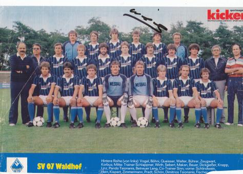SV Waldhof Mannheim 1982/1983  Mannschaftsbild Fußball original signiert 