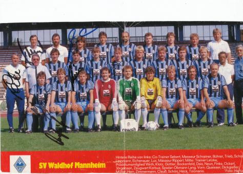 SV Waldhof Mannheim 1987/1988  Mannschaftsbild Fußball original signiert 