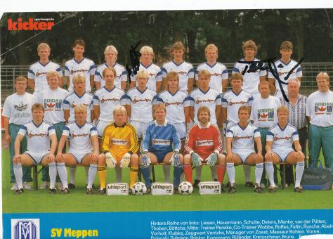 SV Meppen  1989/1990  Mannschaftsbild Fußball original signiert 