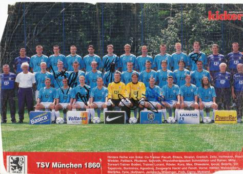 1860 München  2001/2002  Mannschaftsbild Fußball original signiert 