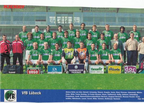VFB Lübeck  2002/2003  Mannschaftsbild Fußball original signiert 