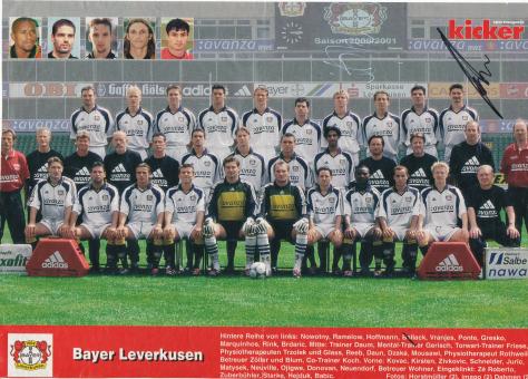 Bayer 04 Leverkusen  2000/2001  Mannschaftsbild Fußball original signiert 
