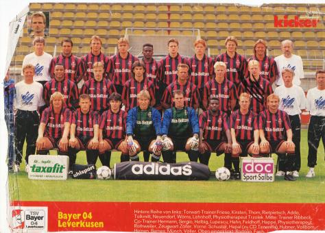 Bayer 04 Leverkusen  1995/1996  Mannschaftsbild Fußball original signiert 