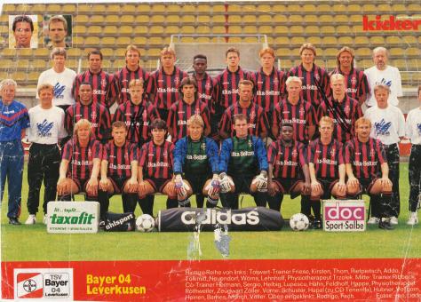 Bayer 04 Leverkusen  1995/1996  Mannschaftsbild Fußball original signiert 