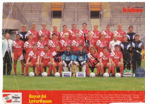Bayer 04 Leverkusen  1993/1994  Mannschaftsbild Fußball original signiert 