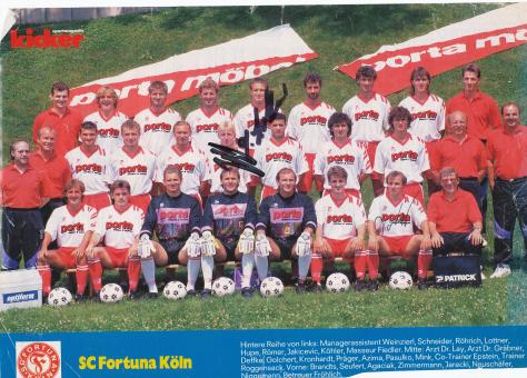 SC Fortuna Köln  1992/1993  Mannschaftsbild Fußball original signiert 