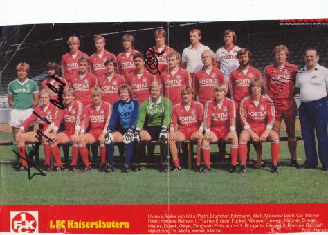 FC Kaiserslautern  1982/1983  Mannschaftsbild Fußball original signiert 