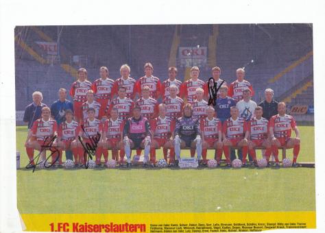 FC Kaiserslautern  1991/1992  Mannschaftsbild Fußball original signiert 
