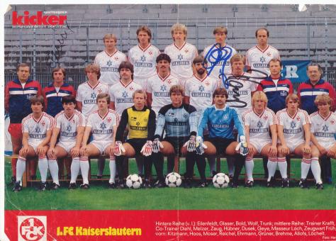 FC Kaiserslautern  1984/1985  Mannschaftsbild Fußball original signiert 