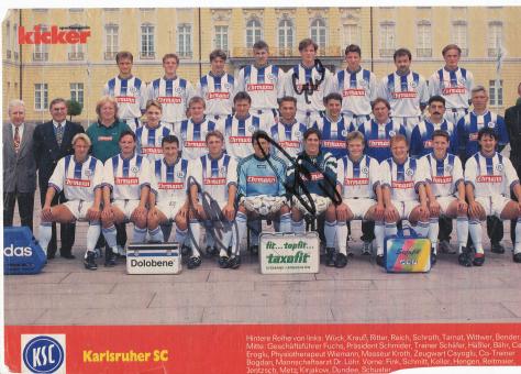 Karlsruher SC  1996/1997  Mannschaftsbild Fußball original signiert 