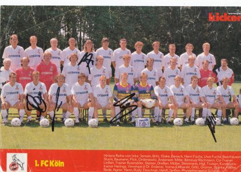 FC Köln  1991/1992  Mannschaftsbild Fußball original signiert 
