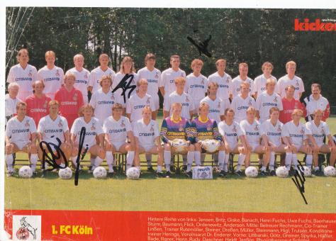 FC Köln  1991/1992  Mannschaftsbild Fußball original signiert 