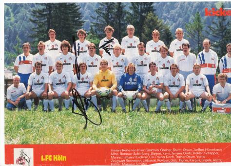 FC Köln  1988/1989  Mannschaftsbild Fußball original signiert 