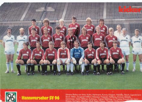 Hannover 96  1987/1988  Mannschaftsbild Fußball original signiert 