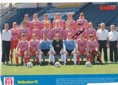 Hallescher FC  1991/1992  Mannschaftsbild Fußball original signiert 