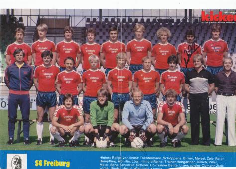 SC Freiburg  1981/1982  Mannschaftsbild Fußball original signiert 