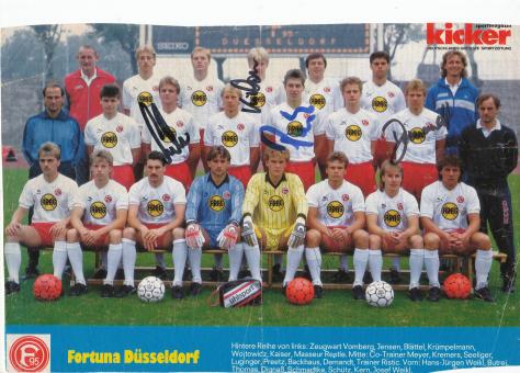Fortuna Düsseldorf  1987/1988  Mannschaftsbild Fußball original signiert 