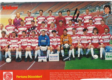 Fortuna Düsseldorf  1995/1996  Mannschaftsbild Fußball original signiert 