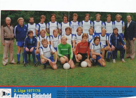 Arminia Bielefeld  1981/1982  Mannschaftsbild Fußball original signiert 