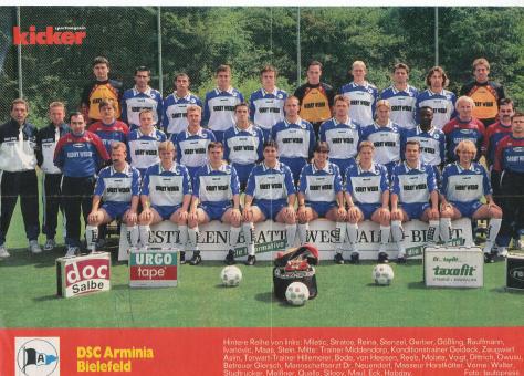 Arminia Bielefeld  1996/1997  Mannschaftsbild Fußball original signiert 