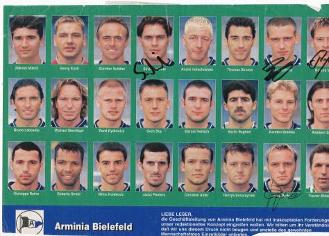 Arminia Bielefeld  1998/1999  Mannschaftsbild Fußball original signiert 