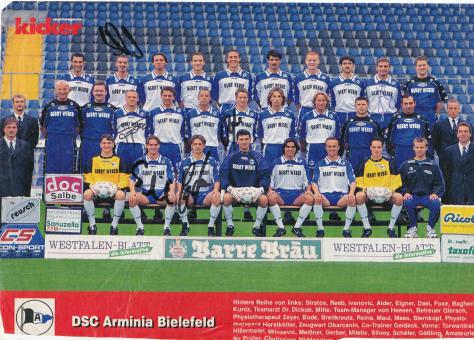 Arminia Bielefeld  1997/1998  Mannschaftsbild Fußball original signiert 