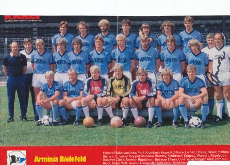 Arminia Bielefeld  1982/1983  Mannschaftsbild Fußball original signiert 