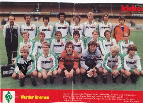 SV Werder Bremen  1981/1982  Mannschaftsbild Fußball original signiert 