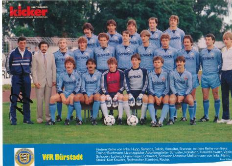 VFR Bürstadt  1984/1985  Mannschaftsbild Fußball original signiert 