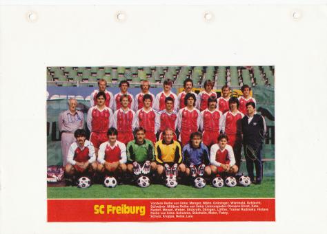 SC Freiburg  Mannschaftsbild Fußball original signiert 