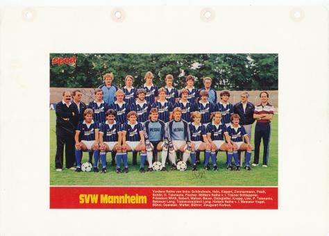 SV Waldhof Mannheim  Mannschaftsbild Fußball original signiert 