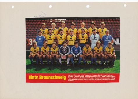 Eintracht Braunschweig  Mannschaftsbild Fußball original signiert 