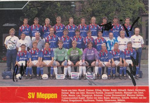 SV Meppen  1992/1993  Mannschaftsbild Fußball original signiert 