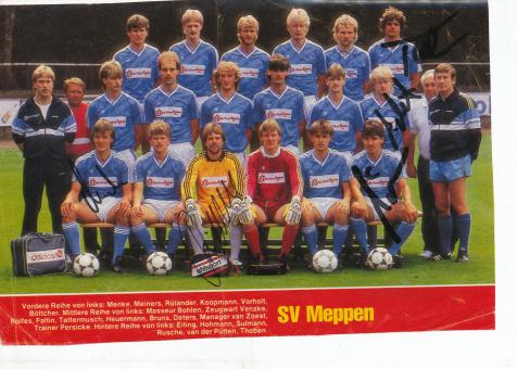 SV Meppen  1987/1988   Mannschaftsbild Fußball original signiert 