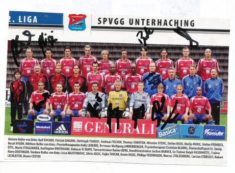 SpVgg Unterhaching  Mannschaftsbild Fußball original signiert 