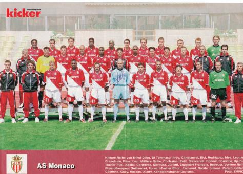 AS Monaco  Mannschaftsbild Fußball original signiert 