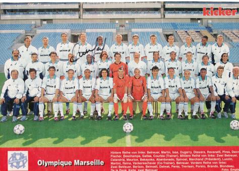 Olympique Marseille  Mannschaftsbild Fußball original signiert 
