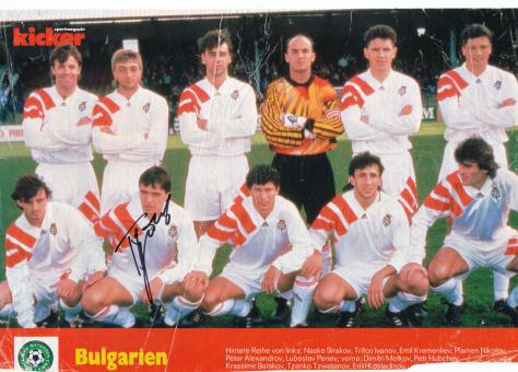 Bulgarien  Mannschaftsbild Fußball original signiert 