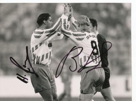 Hany Ramzy & Wladimir Bestschastnych   SV Werder Bremen  Fußball Autogramm Foto original signiert 
