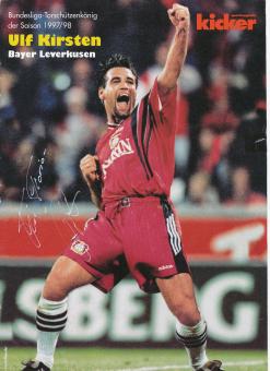 Ulf Kirsten  Bayer 04 Leverkusen  Fußball Bild original signiert 