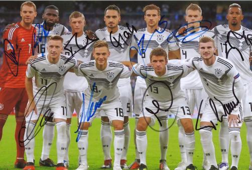 DFB Nationalteam   Mannschaftsfoto Fußball original signiert 