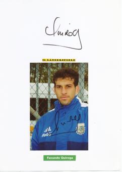 Facundo Quiroga  Argentinien  Fußball Autogramm Karte 2 x original signiert 