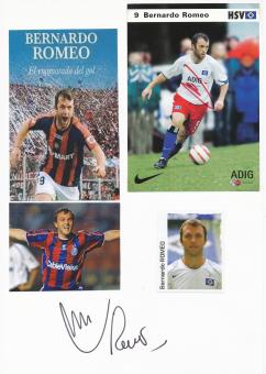 Bernardo Romeo  Argentinien & HSV  Fußball Autogramm Karte  2 x original signiert 