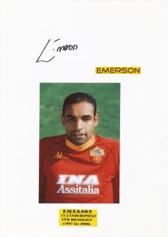 Emerson   Brasilien & AS Rom  Fußball Autogramm Karte  original signiert 