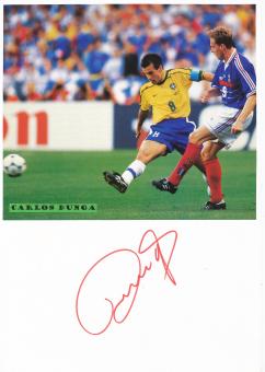 Carlos Dunga  Brasilien  Weltmeister WM 1994  Fußball Autogramm Karte  original signiert 