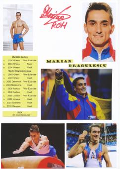 Marian Dragulescu  Rumänien  2.OS 2004  Turnen Autogramm Karte original signiert 